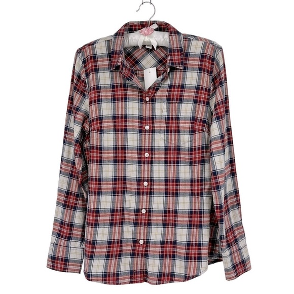 New J. Crew Factory Flannel Shirt in Boy Fit Size Small - Picture 1 of 7